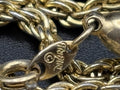 Trifari Signed Gold Tone Rope Chain Necklace Vintage