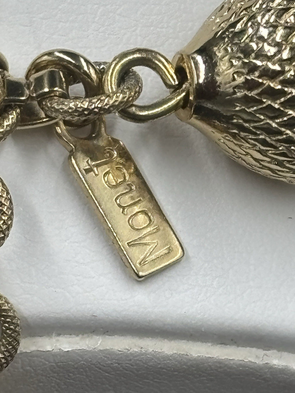 Vintage Monet Rope Twist Necklace 1980s Two Tone Gold Silver Choker