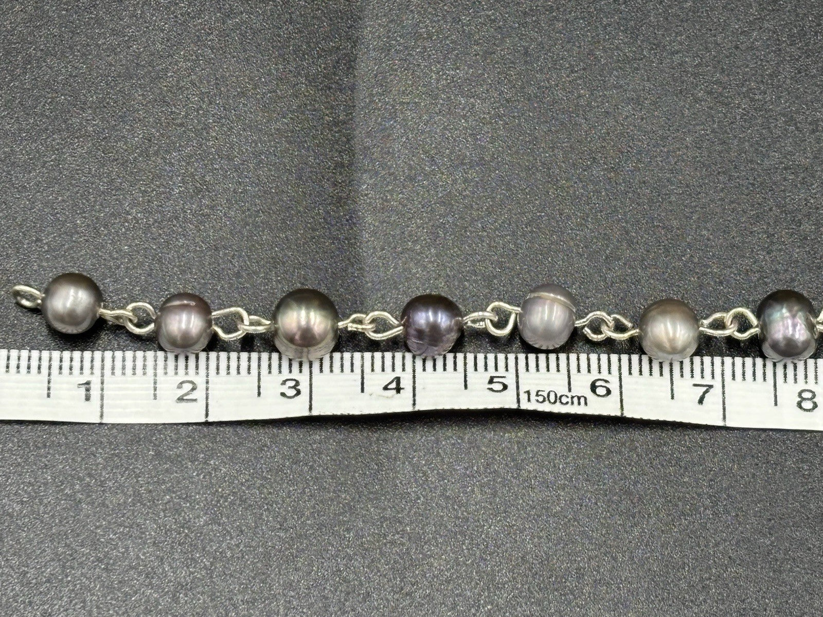 Genuine Freshwater Pearl Necklace Multi Grey Hand Linked 43cm Cultured Pearls
