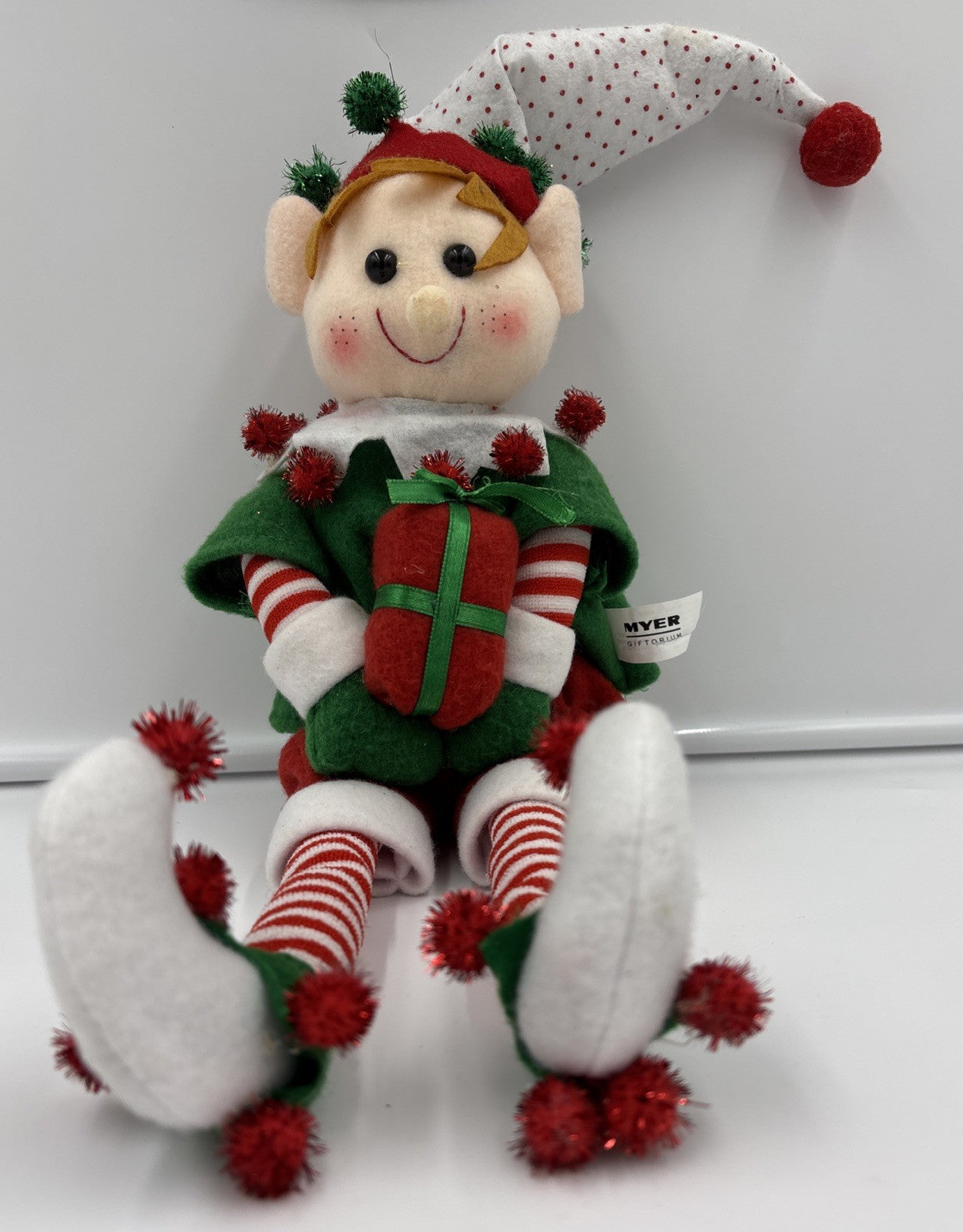Myer Giftorium 56cm Christmas Elf Plush Shelf Sitter