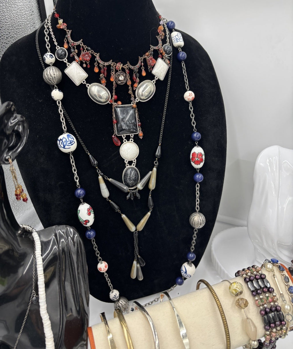 Vintage Jewellery Bulk Lot Estate Mixed Wearable Resale Collection
