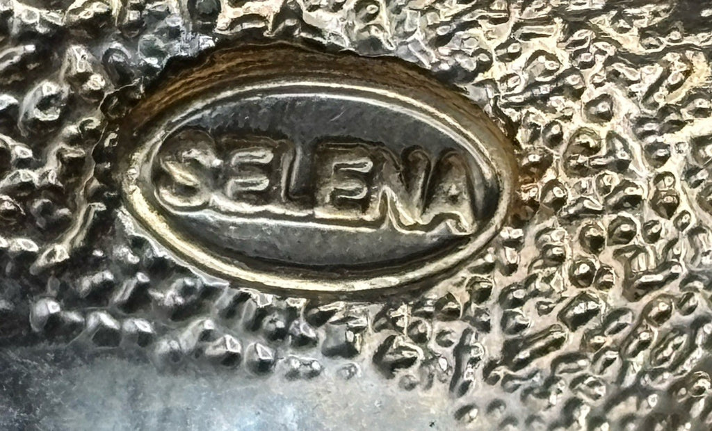 Vintage Selena Calla Lily Brooch Rhinestone Gold Tone Floral