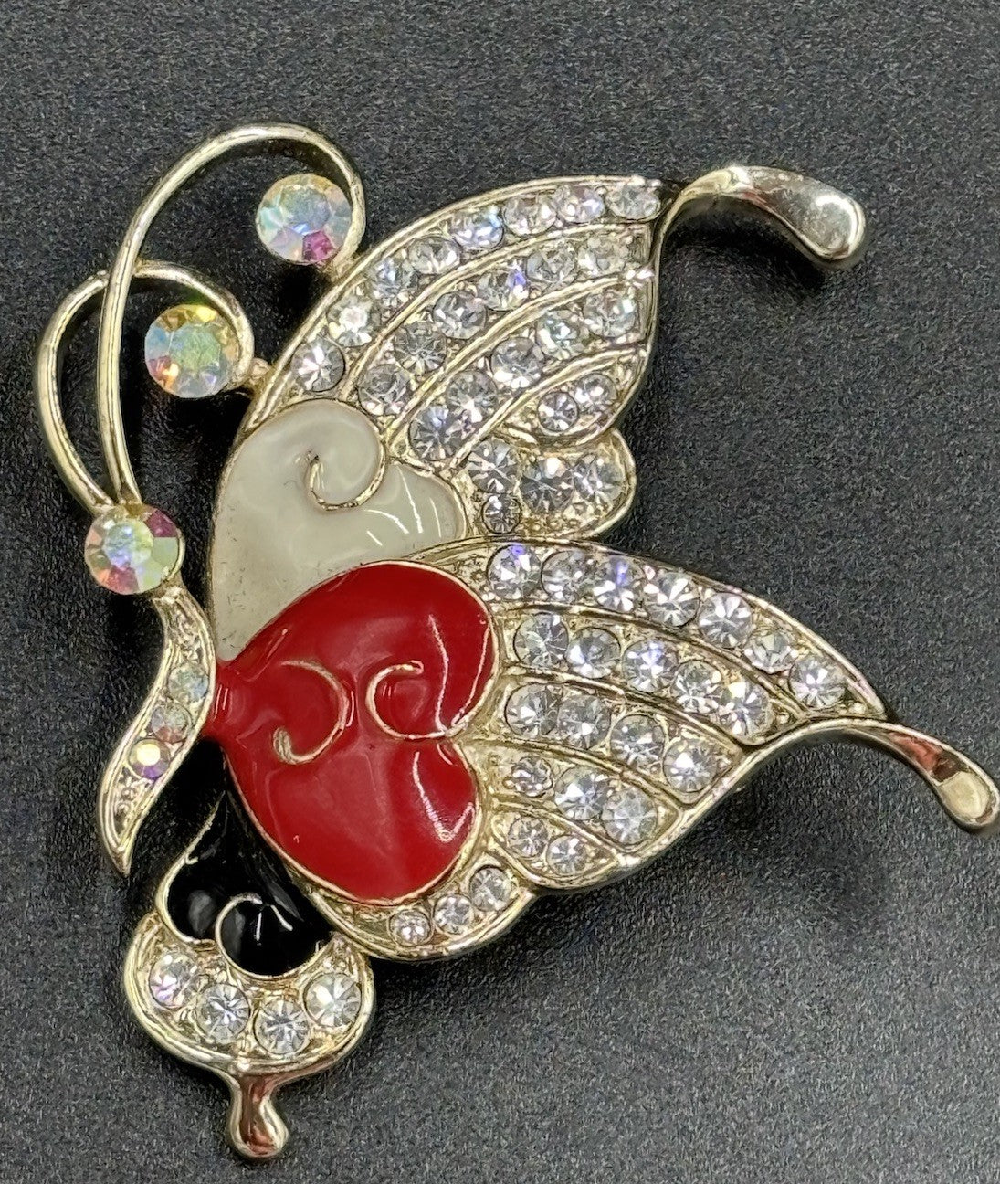 Vintage Brooch Lot 8pcs Mixed Enamel Rhinestone Floral Birds Christmas Jewelry