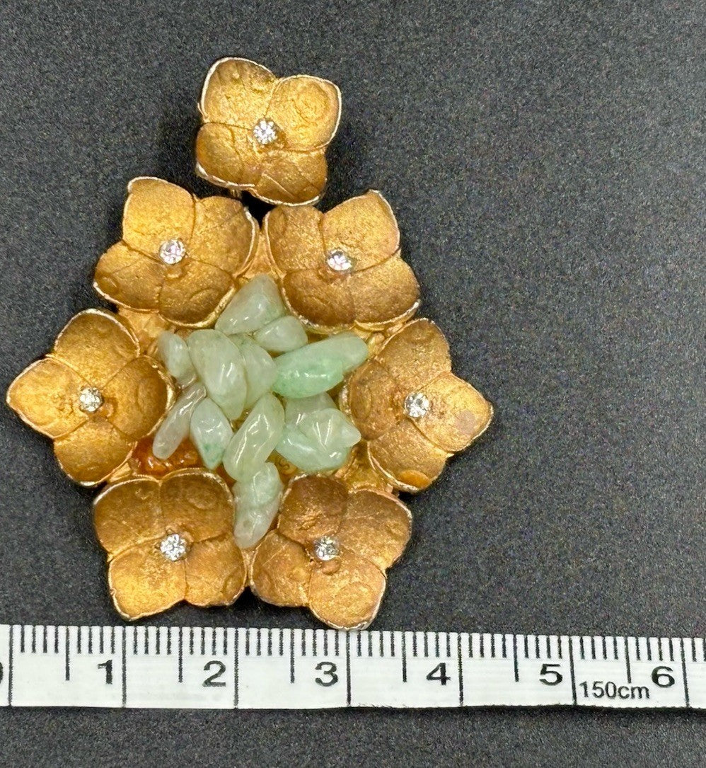 CHANEL Camellia Brooch Pendant Gripoix Glass 1980s Couture Rare