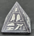 Egyptian Basalt Pyramid Hieroglyph Carved Stone Souvenir Handmade Egypt