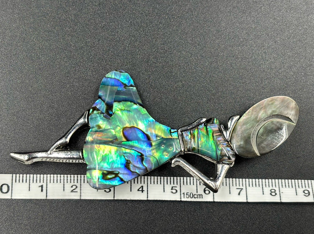 Natural abalone shell dancing girl womens brooch fashion elegant