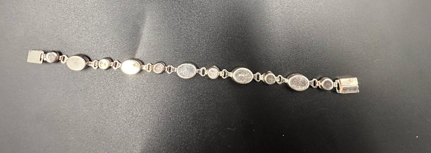 Vintage Italian Micro Mosaic Millefiori Link Bracelet Signed