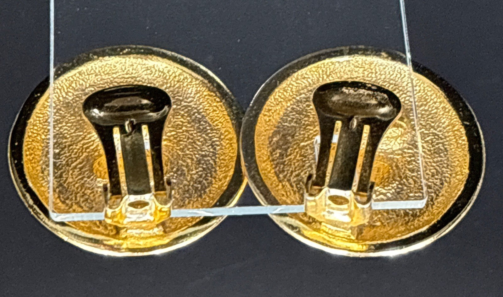 Vintage Orena Paris Glamorous French clip-on Earrings - Faux Pearl Gold Tone