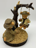 Avon Bear Figurine Safari Swing Scene, Vintage Collectible
