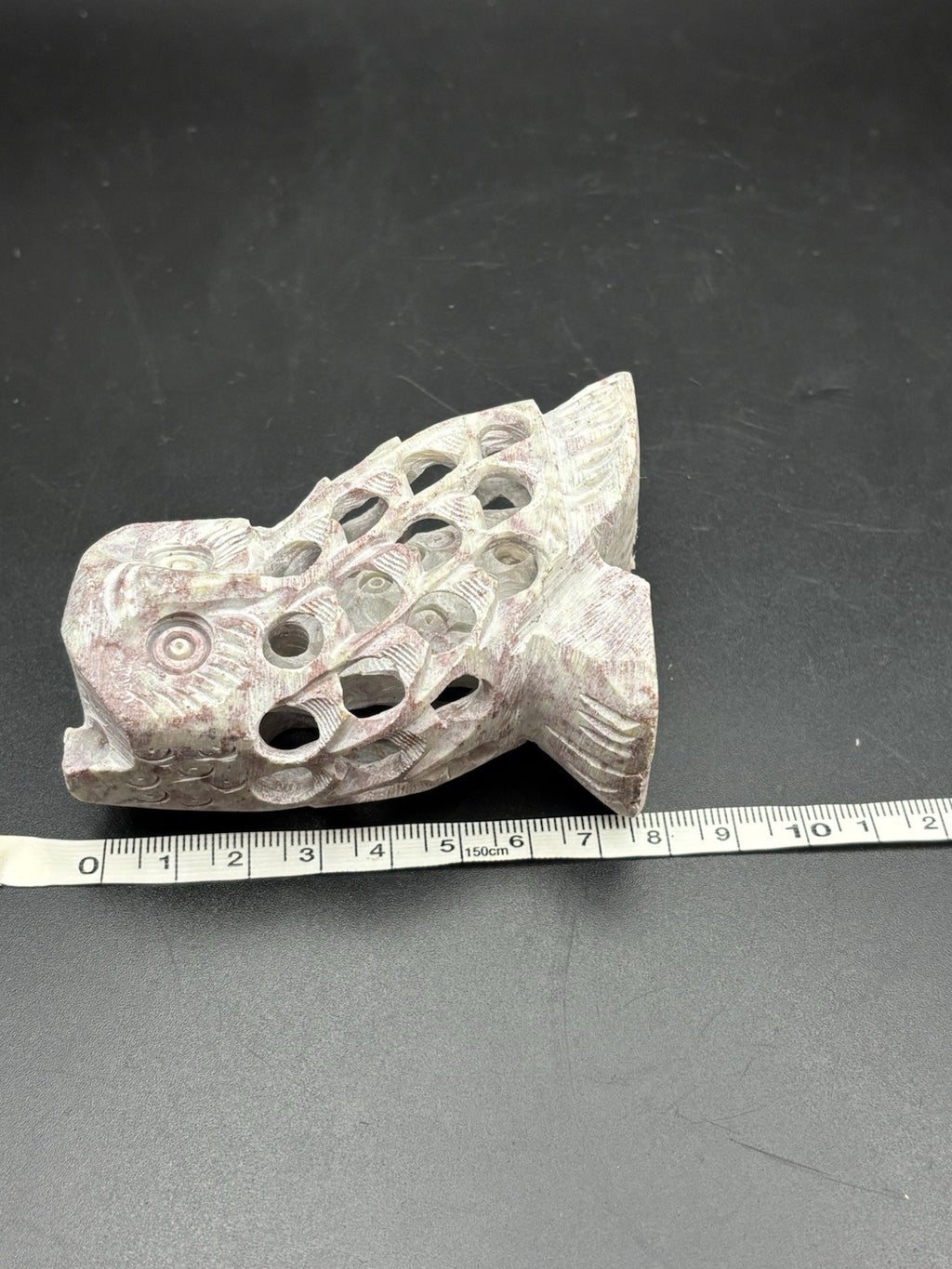 Vintage Chinese Soapstone Carved Owl Figure Pierced Sculpture Feng Shui