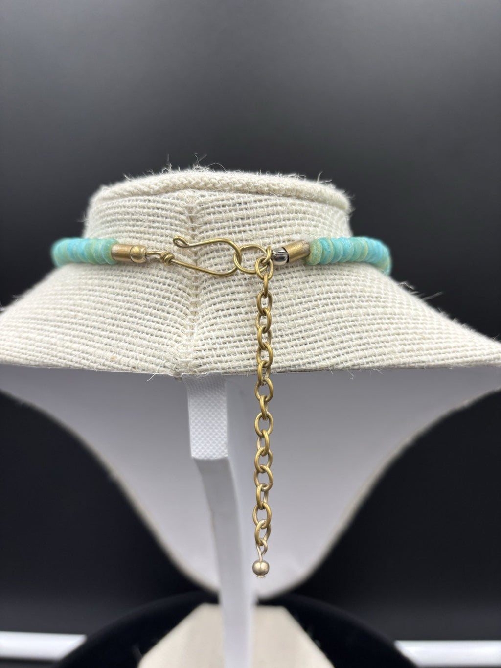 Vintage Tribal Necklace Red Resin & Turquoise Beads Statement Jewelry