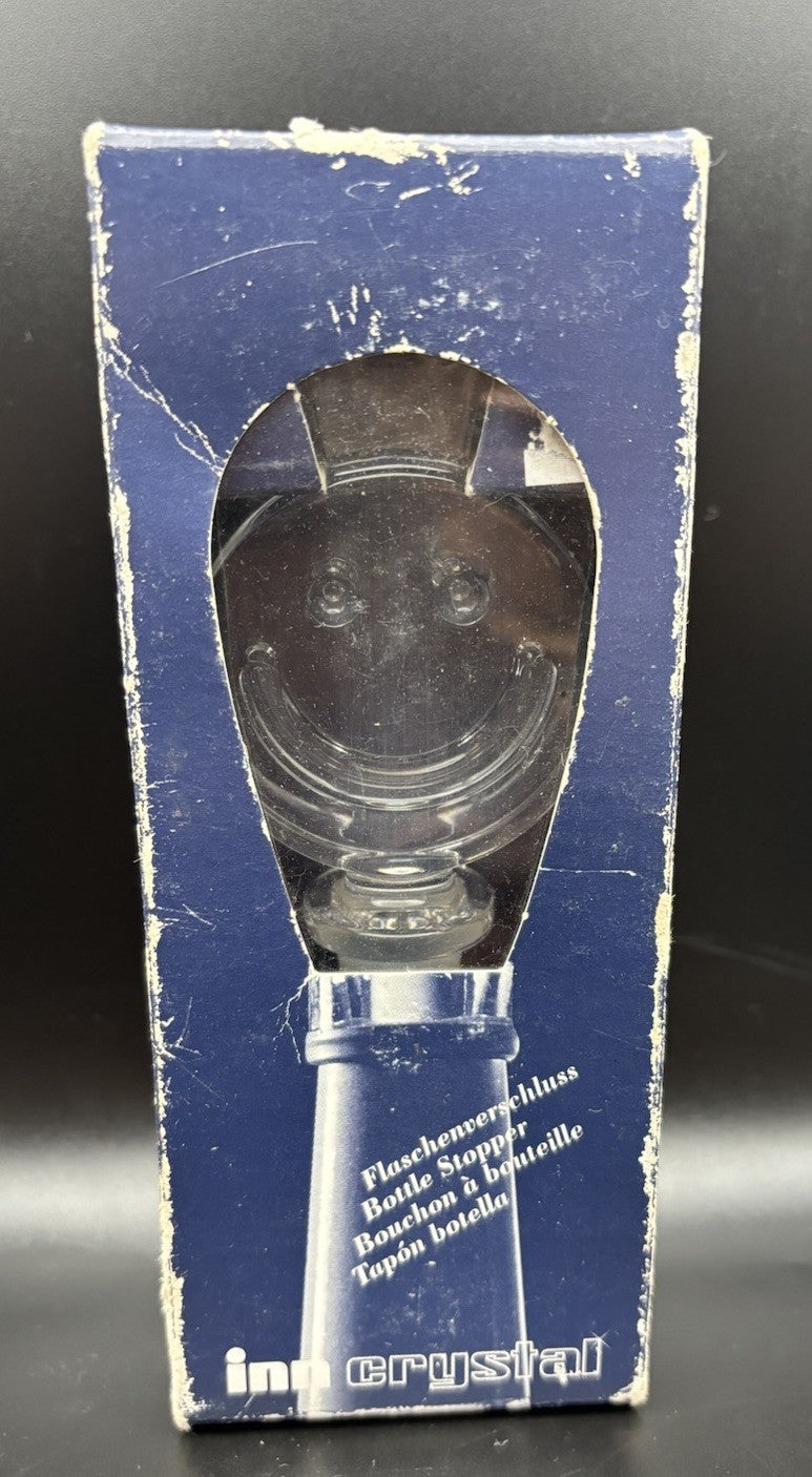 Vintage Inn Crystal 24% Lead Crystal Bottle Stopper Austria Boxed Barware