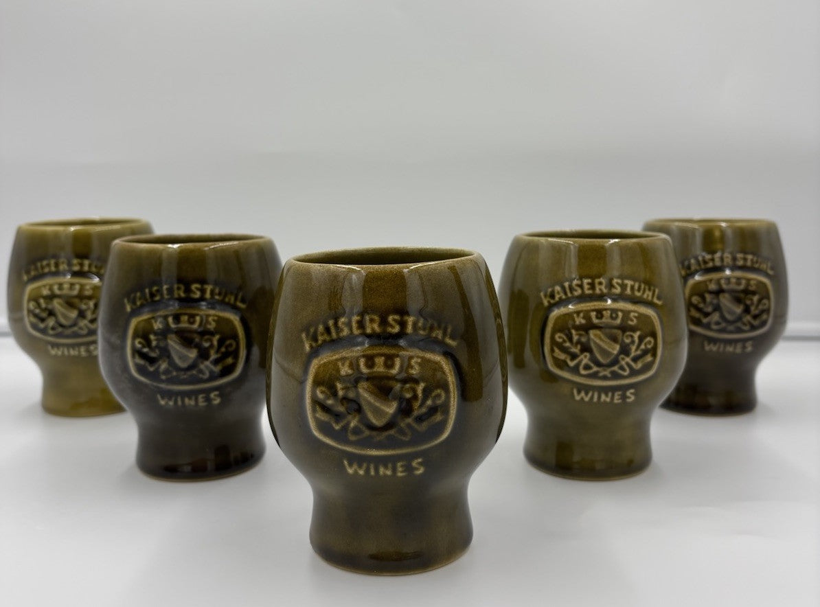 Vintage Kaiser Stuhl Wines 6pc Stoneware Set Carafe 5 Goblets Barossa Australia