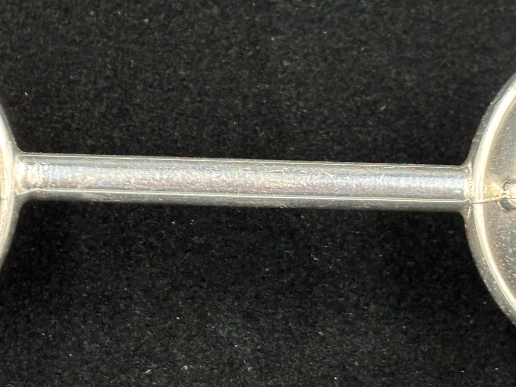 Antique Silver Baby Rattle Celestial Sun Face Repoussé