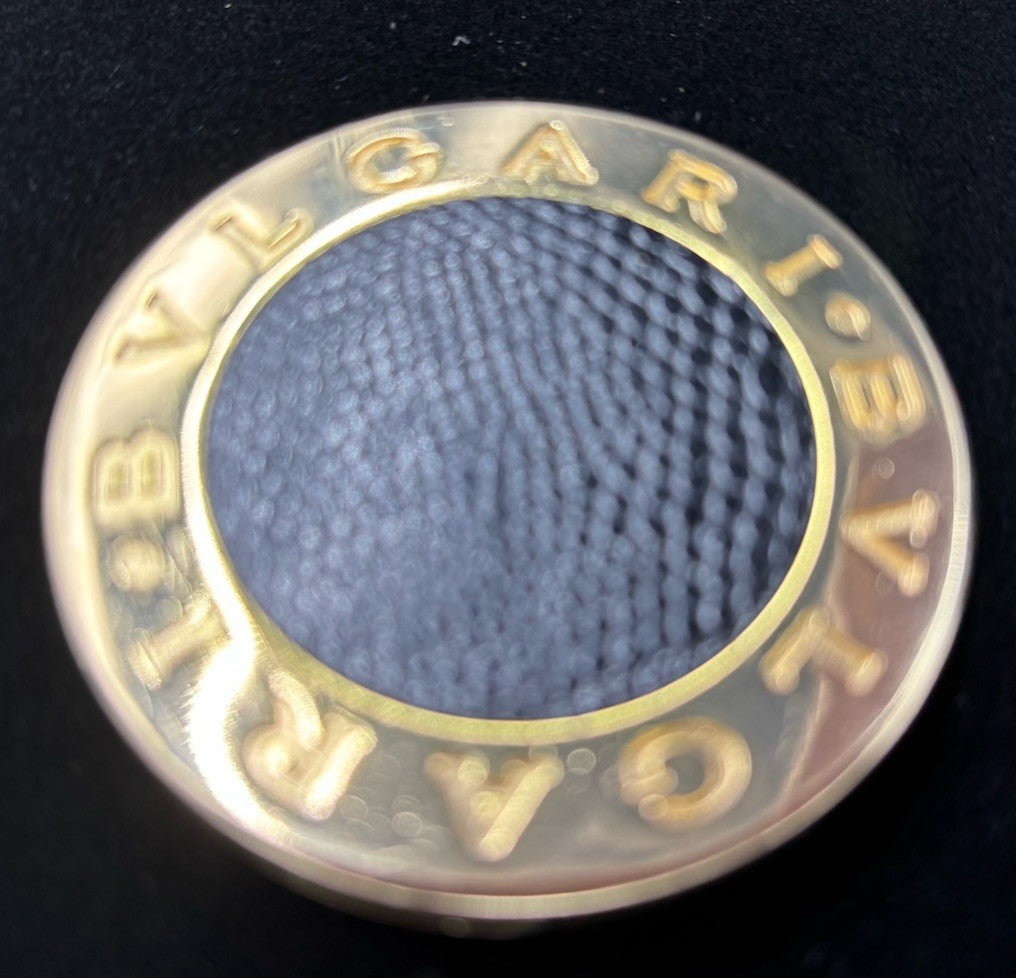 BVLGARI Round Slide Mirror Gold Tone 1 Piece Set.