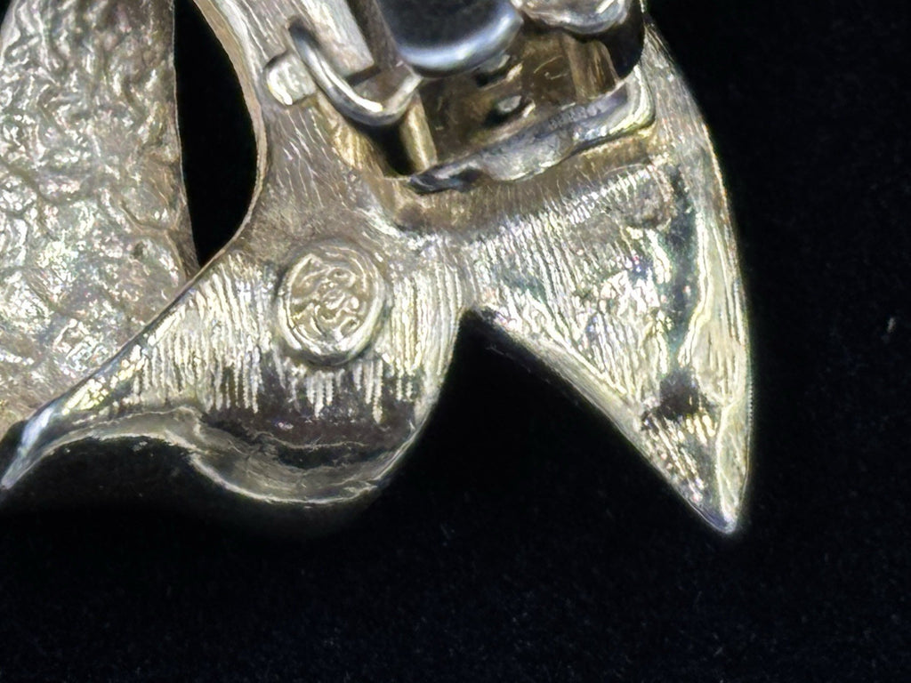 Vintage Bergdorf Goodman Statement Gold Plated Clip on Earrings