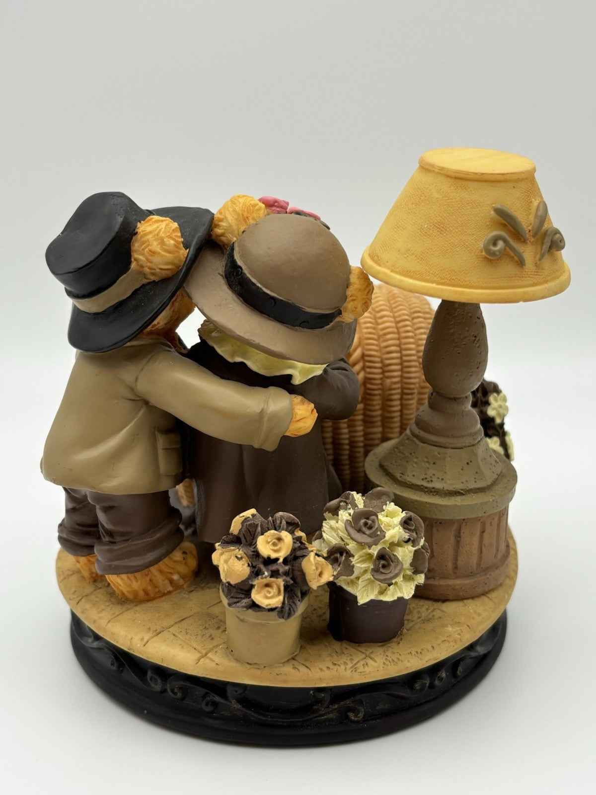 Avon Bear Figurine – New Baby Scene with Bassinet & Lamp, Vintage