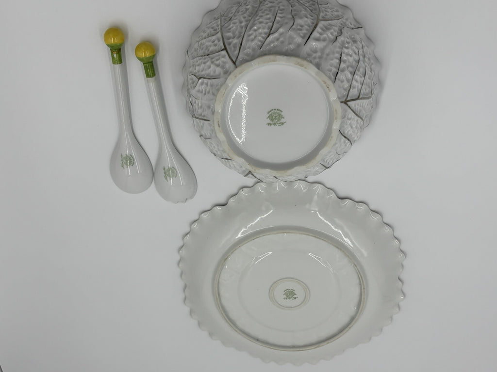 Rare Noritake Lobster Salad Bowl Set Vintage Japan Porcelain Serving Dish