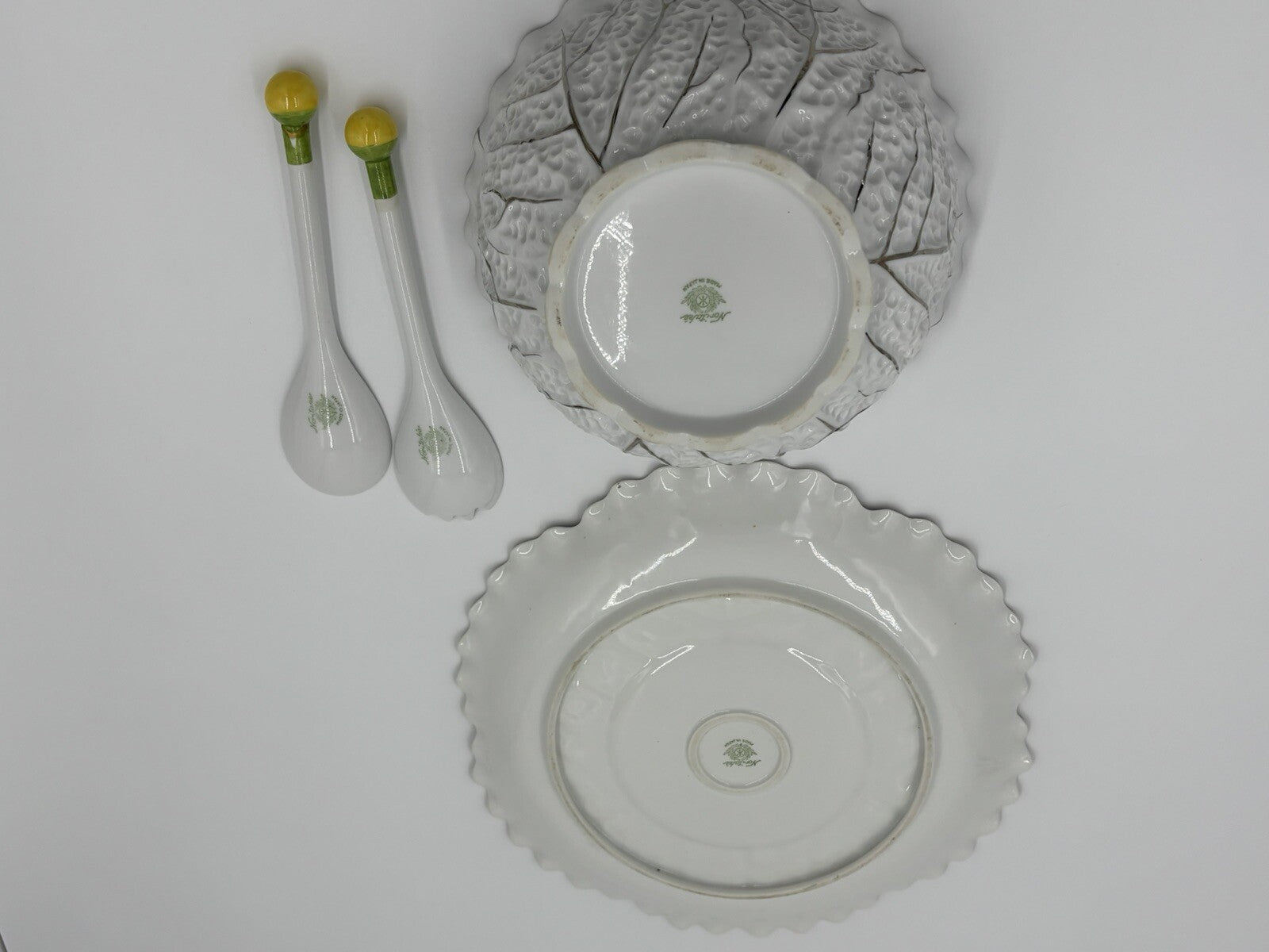 Rare Noritake Lobster Salad Bowl Set Vintage Japan Porcelain Serving Dish