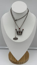 Disney Sterling Queen of Hearts Crown Necklace Off With Their Heads