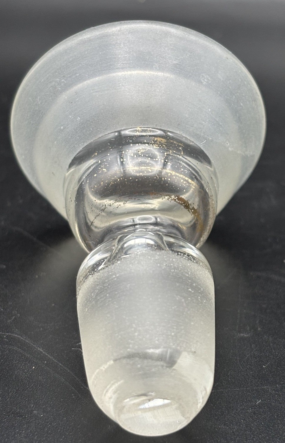 Frosted Clear Glass Bottle Stopper Gold Fleck Insert Barware Replacement
