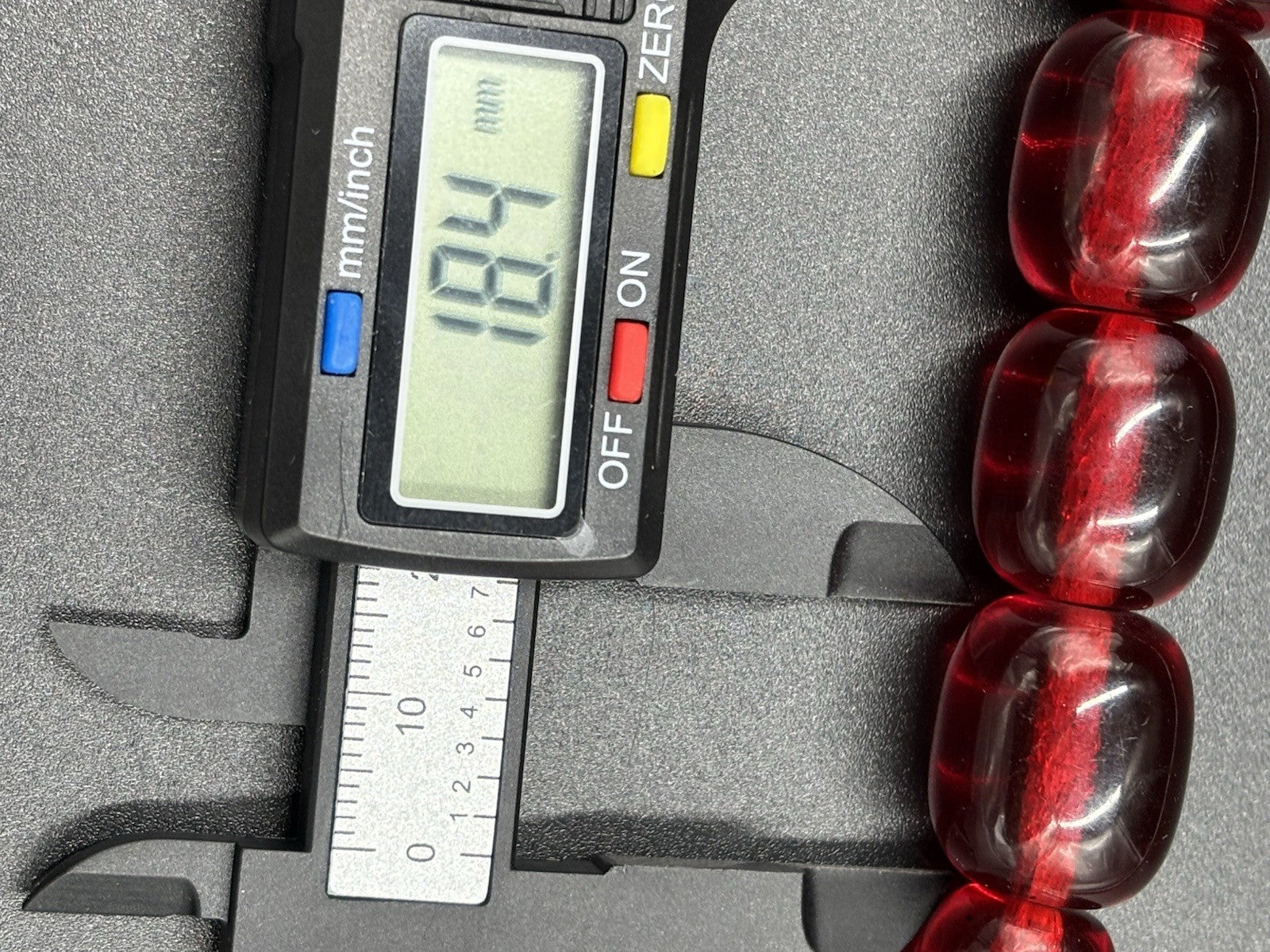 Vintage 1930s Cherry Amber Phenolic Necklace 132g Red Translucent Beads