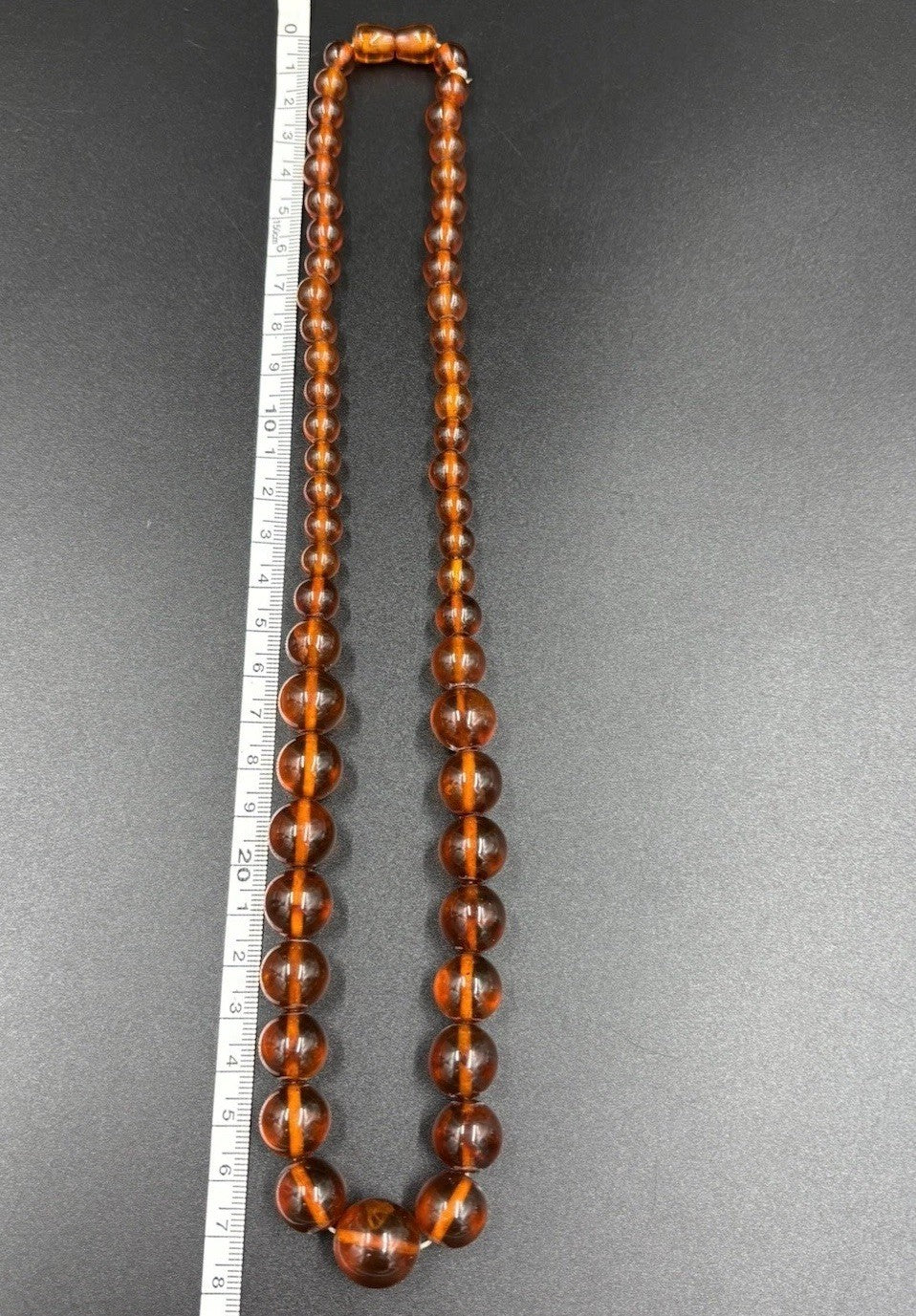 Exquisite Vintage Bakelite Bead Necklace Amber Butterscotch Catalin Jewelry