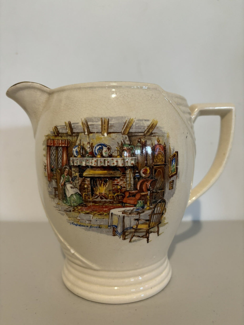 Vintage Price Bros Ye Olde Inne Jug English Cottage Scene, Made in England