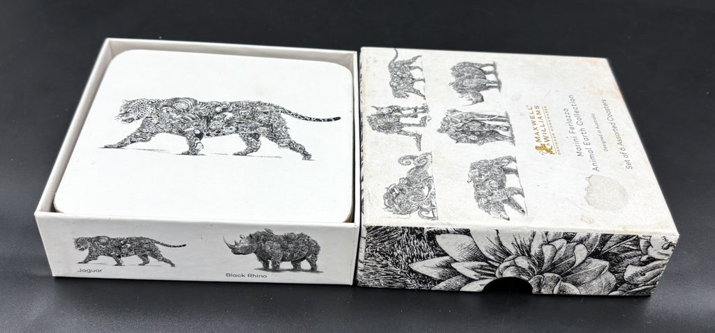Maxwell & Williams Marini Ferlazzo Animal Earth Coasters Set 6 Boxed