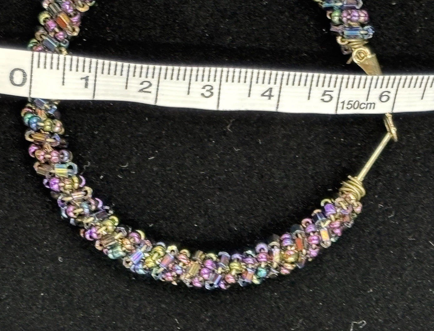 Vtg Earrings Kumihimo Beaded Peacock Earrings Large Multicoloured. ￼