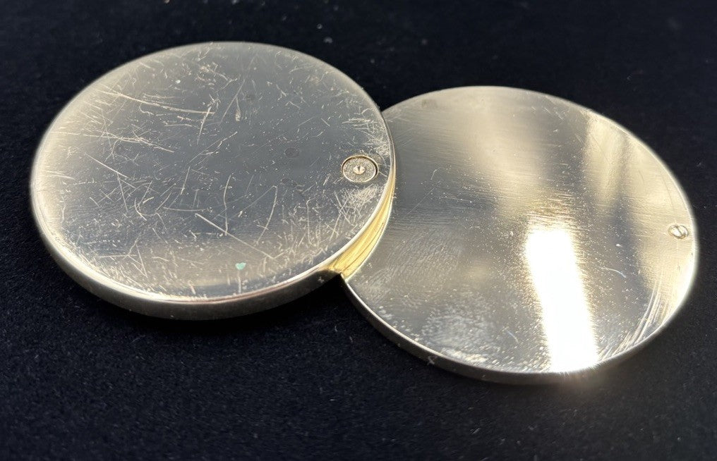 BVLGARI Round Slide Mirror Gold Tone 1 Piece Set.