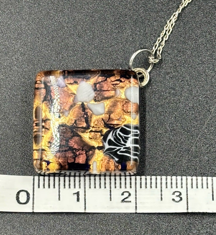 Vetro Murano art glass made in Italy Pendant Earrings Incl 925 Necklace
