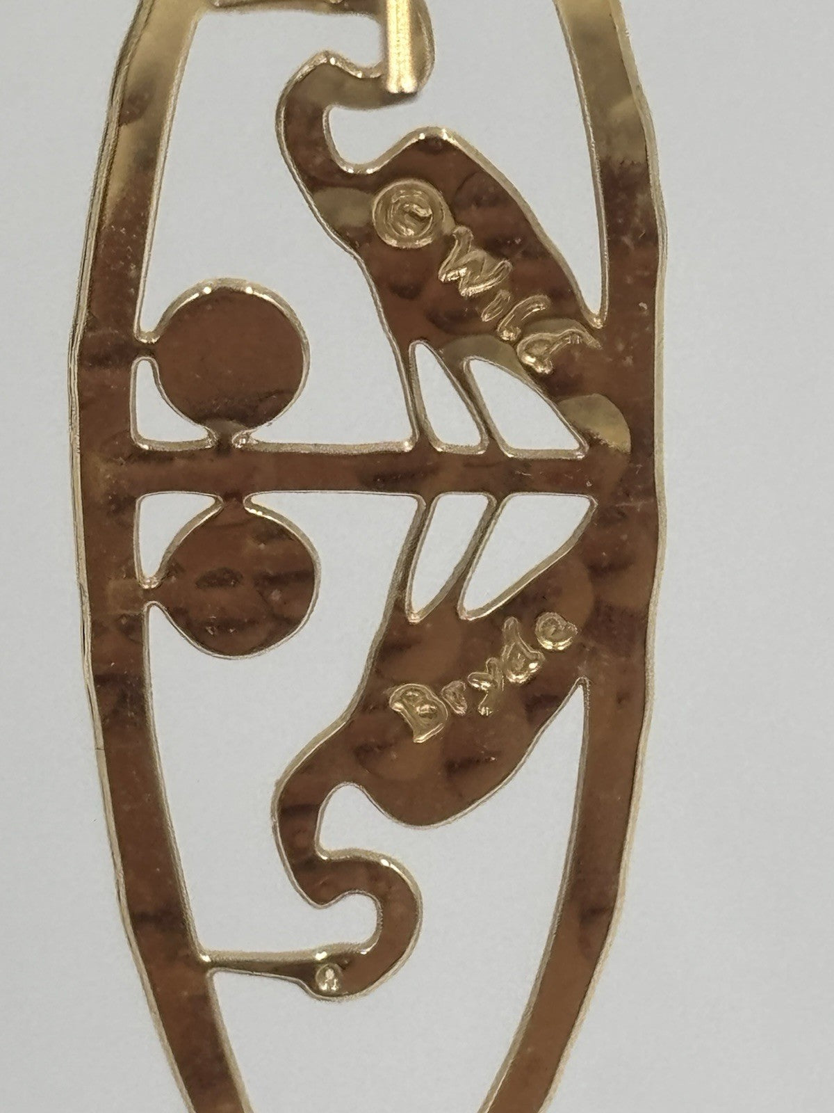 Vintage Wild Boyle Signed Earrings Gold Tone Dangle Bird Design Jewelry