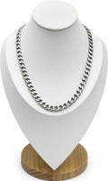 Vintage Italian Sterling Silver Curb Chain 7.1mm Necklace 51g Heavy 925 Italy