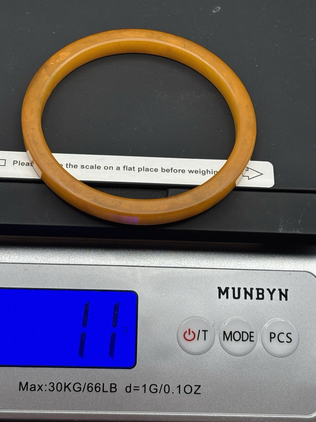 Vintage Tested Butterscotch Bakelite Bangle Bracelet Set Catalin 76.7mm