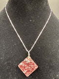 Vetro Di Murano art glass made in Italy Pendant  Incl 925 Necklace