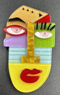 Unique Pablo Picasso's Art Inspired Pin Brooch.