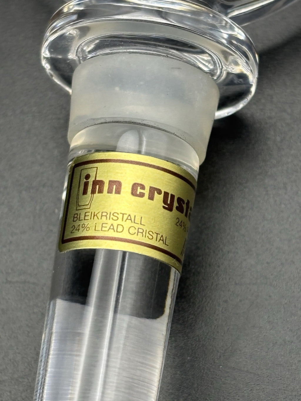 Vintage Inn Crystal 24% Lead Crystal Bottle Stopper Austria Boxed Barware