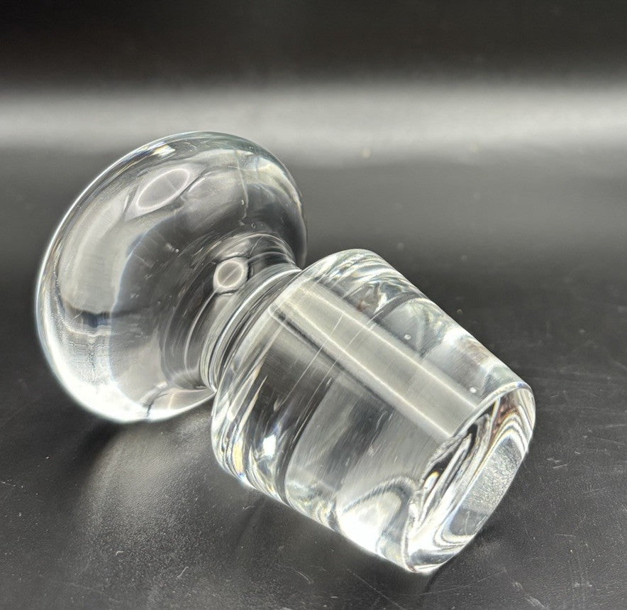 Heavy Clear Glass Bottle Stopper Decanter Plug Vintage Barware Replacement