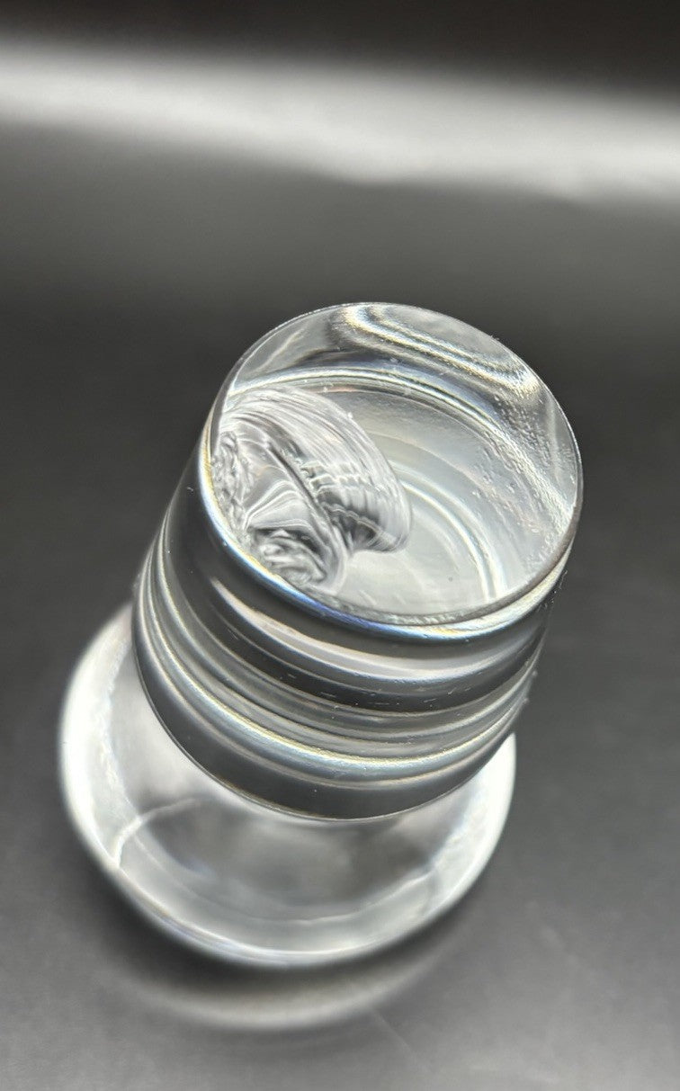 Heavy Clear Glass Bottle Stopper Decanter Plug Vintage Barware Replacement