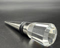Faceted Cut Glass Style Wine Bottle Stopper Stainless Steel Airtight Barware