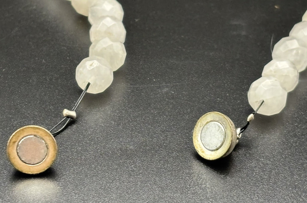 Rose Quartz & Genuine Pearl Faceted Gemstone Strand Necklace
