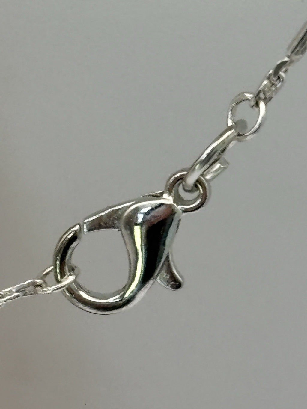 Vintage Sterling Silver Pendant Necklace Black Onyx Cabochon Ornate 28cm