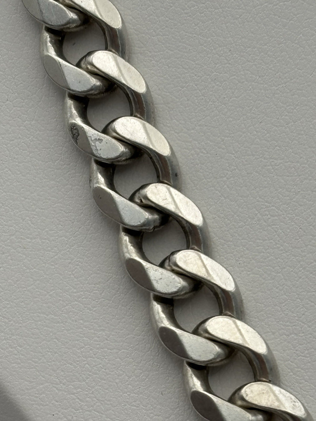Vintage Italian Sterling Silver Curb Chain 7.1mm Necklace 51g Heavy 925 Italy