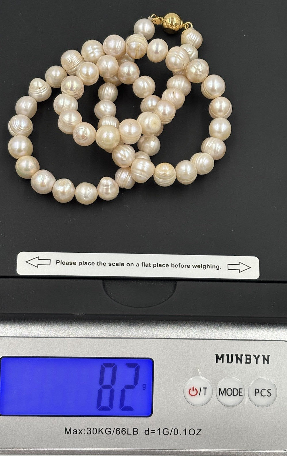Freshwater Pearl Necklace Bracelet Set 10mm Pink Cream High Lustre