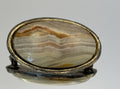 Vintage MIRACLE Scottish Agate Brooch Antiqued Gold Tone Setting