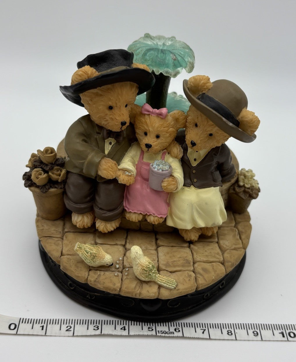 Vintage Avon Beary Bear 1998 Figurine – “Beary Bird Feeding Day”
