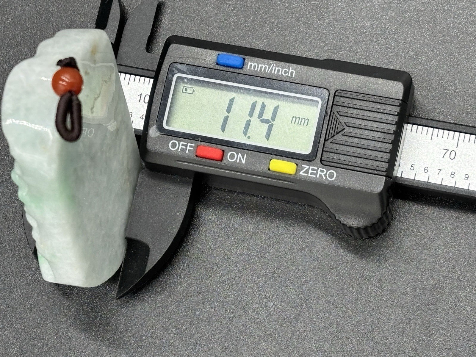 Natural Jadeite Jade Pendant Translucent Apple Green Landscape Carving 43g