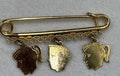vintage 20/ 12K GF pin Forstner pendant charms silhouette birth heads