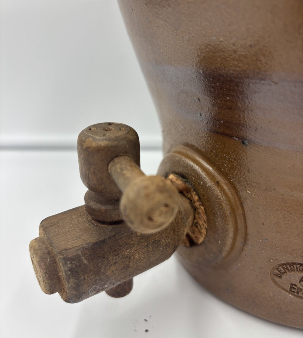 Bendigo Pottery Australian Stoneware Drink Dispenser Jug Tap Epsom 1980 34cm